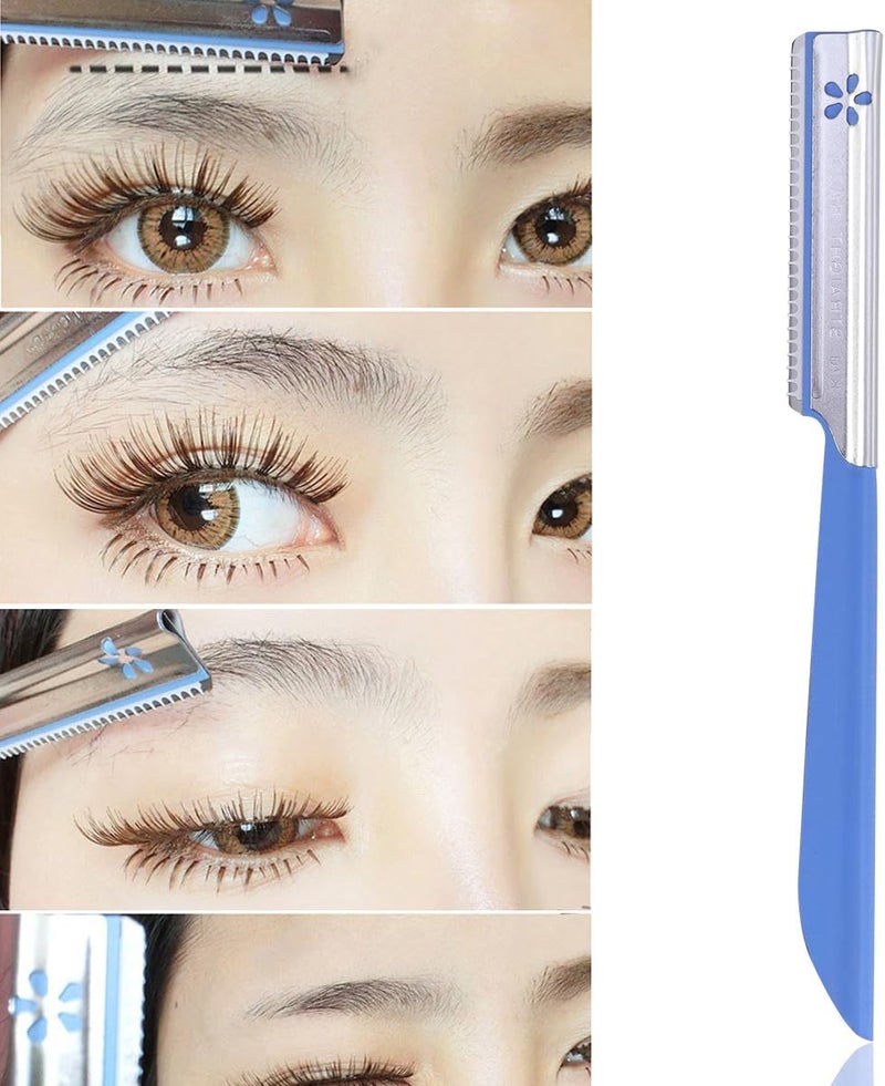 Tinksky 5pcs Eyebrow Shaper Razor Trimmer Shaver Hair Remover Set (Blue) - Image 2